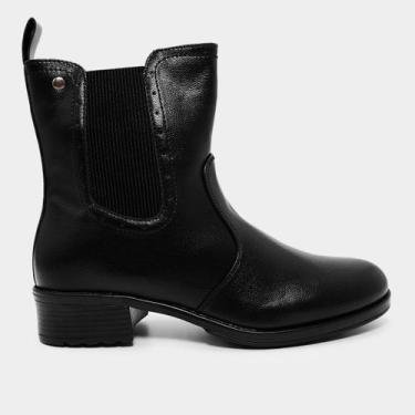 Imagem de Bota Chelsea Mooncity Cano Curto Feminina, Preto, 36