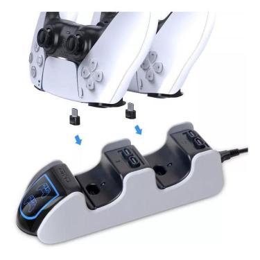 Imagem de Estação Carregamento Base Dock Para 2 Controles Sem Fio Ps5