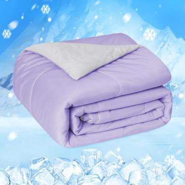 Imagem de Edredom de resfriamento HOMFINE Purple All Season Twin Season