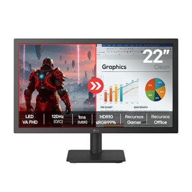 Imagem de Monitor LG FHD Home & Office 22U403A-B 22", 1ms (MBR), 120Hz (O/C), Modo leitura, Flicker Safe, HDMI, LG Switch, Black Stabilizer, Dynamic Action Sync - 22U403A-B