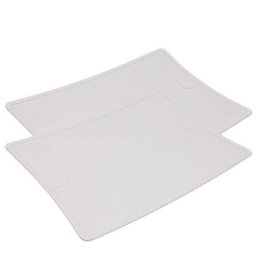 Imagem de Conjunto 2 Tábuas de Corte Dupla Jogo Americano Flex 2 em 1 Plástico Branco Utilidade Cinquetti