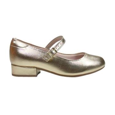 Imagem de Sapato Infantil Molekinha Verniz Boneca Feminino Dourado, Dourado, 28