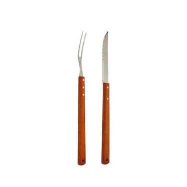 Imagem de Conjunto 2 Peças Garfo E Faca Para Churrasco Pequeno - James F