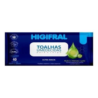 Imagem de Toalhas Umedecidas Adulto Higifral com 40 unidades