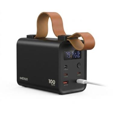 Imagem de Power Bank 100W Com Lanterna E Alça De Couro Imerso - Dexin