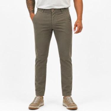 Imagem de Calça Ogochi Esporte Fino Slim Masculina, 44, Oliva