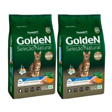 Imagem de Kit 2 Ração Premier Golden Natural Gatos Frango/Abóbora 10Kg