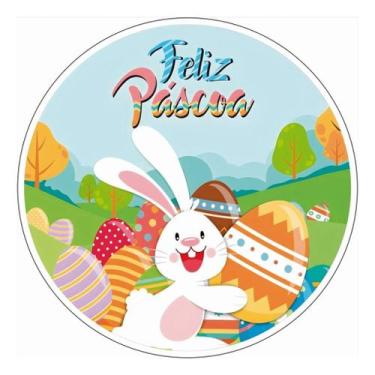 Imagem de Capa Para Mini Painel Redondo Festa Tema Diversos Heróis Páscoa Coelho