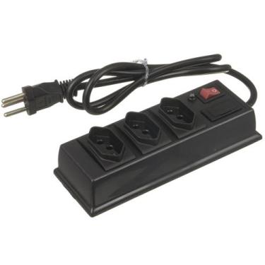 Imagem de Filtro de linha 03 tomadas preto - kITEC