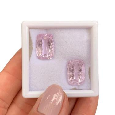 Imagem de Kunzita Rosa Cushion Par 19,25ct - ENE2ESE