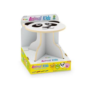 Imagem de Banquinho Infantil de Madeira Animalkids - Panda, Junges
