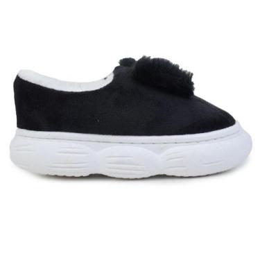 Imagem de Pantufa Specht Infantil Meninas Plush Preta - 903, Preto, 27