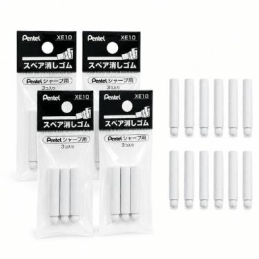 Imagem de Kit 4 embalagem De Refil Borracha Pentel XE10 Com 12 Unidades Compatív