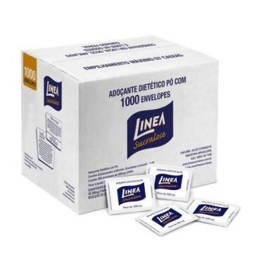 Imagem de Adoçante sachê sucralose em pó 1000 envelopes 500mg - Linea