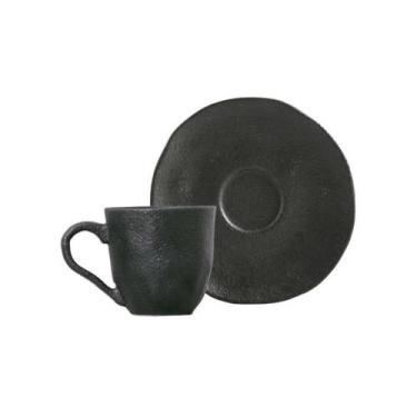 Imagem de Xicara Café Com Pires 120ml Orgânico Carbon - Porto Brasil