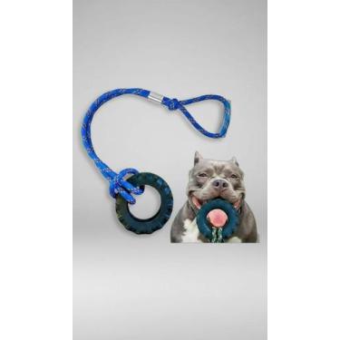 Imagem de Brinquedo Cabo De Guerra Com Pneu Para Cães - Azul - Congratulations S