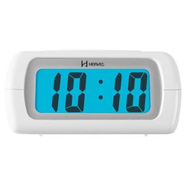 Imagem de Relógio despertador HERWEG digital branco 2981-021