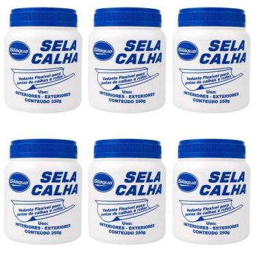 Imagem de Sela Calha 250g Calhas Rufos Vedantes Telhado 6 Unidades - SILAQUA