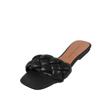 Imagem de Rasteira Luiza Sobreira Trançada Preta Mod. 2095