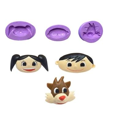 Imagem de Confeitaria dos moldes, F827 MOLDE DE SILICONE KIT SHOW DA LUNA COM 3 MOLDES CONFEITARIA ARTESANATO