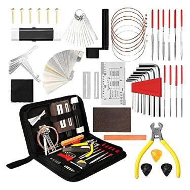 Imagem de Conjunto de ferramentas para guitarra, kit de ferramentas multifuncionais úteis para conserto de guitarras Suprimentos de instrumentos musicais com bolsa de armazenamento para baixo de