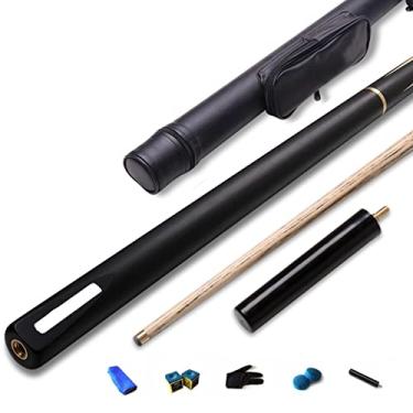 Imagem de LIUHD Tacos de bilhar de bilhar, ferramenta de bilhar de entretenimento para sinuca de 3/4 com acessórios de extensão de 15 cm, bastão de bilhar de madeira para sala de jogos, bilhar, barreled, 9,8 mm