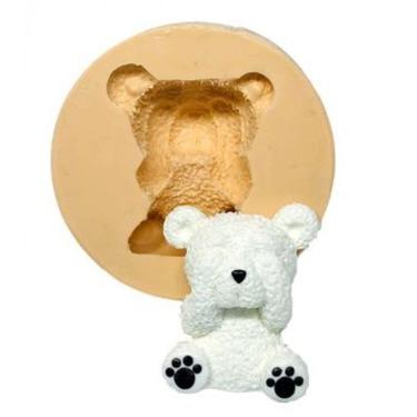 Imagem de Molde De Silicone Ursinho Urso Com A Mãos Nos Olhos