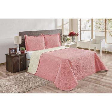 Imagem de Cobre Leito Vicenza Queen 3 Peças Micromatelado Salmão