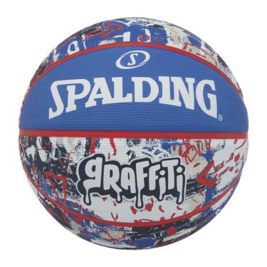 Imagem de Bola De Basquete Spalding - Graffiti - Azul/Vermelho - Tam 7