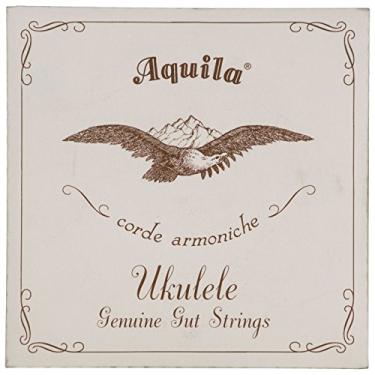 Imagem de Aquila Cordas de ukulele Soprano Genuíno Gut AQ-1 - Alto G - 1 conjunto de 4