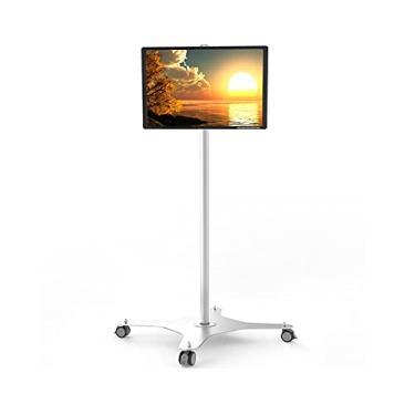 Imagem de Braço do Monitor Monitor de piso Stand Mobile Monitor Stand Stand com rodas e bandeja de teclado Altura-ajuste LCD Monitor Stand para o monitor de 10 "-34" Suportes para Monitores Ajustáveis