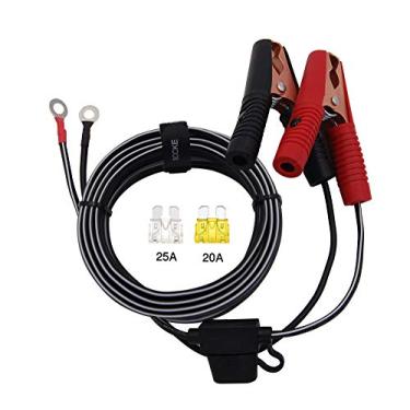 Imagem de SCCKE Terminal de ilhós com cabo de extensão de 3,05 m 14 AWG com grampo de bateria 12V/24V Clip-On para inversor de alta potência, barco, bateria RV, bomba de ar, geladeira de carro, ventilador de carrinho e outros dispositivos