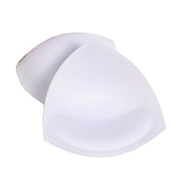 Imagem de 3 pares de sutiã em forma de triângulo com enchimento respirável de esponja, bojo push-up esportivo, sutiã com enchimento para aumento de seio, modelador para mulheres e meninas (branco)