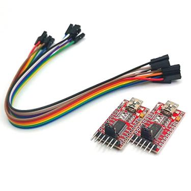 Imagem de FainWan 2 peças FT232RL FTDI Mini USB para TTL Módulo adaptador Conversor Serial 3,3 V 5,5 V FT232R Breakout FT232RL USB para Serial Mini USB para Placa Adaptador TTL Compatível com Ar-duino