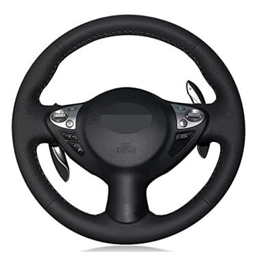 Imagem de TPHJRM Capa de volante de carro DIY couro artificial, apto para Nissan Juke Maxima 2009-2017 Sentra SV 370Z 2008-2020