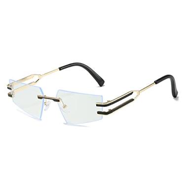 Imagem de Óculos de sol estilo olho de gato sem moldura, estrelas da moda, óculos de sol do mesmo tipo, 6, tamanho único