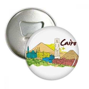 Imagem de Abridor de garrafas com ímã de geladeira e estampa de cidade decorativa do Egito Antigo