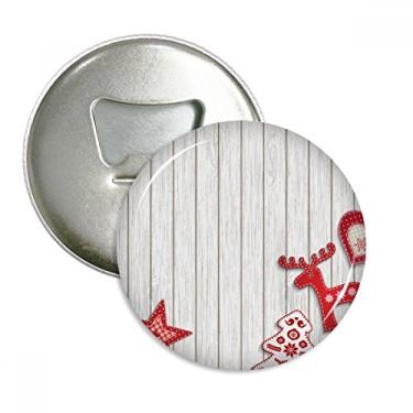 Imagem de Merry Christmas Cinco pontas estrela abridor de garrafas ímã de geladeira emblema multifuncional