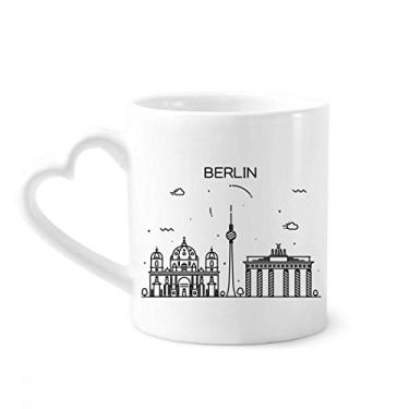 Imagem de Caneca de cerâmica de cerâmica com arquitetura de ponto de referência da Alemanha Berlim copo de coração de vidro