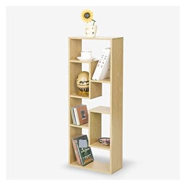 Imagem de KIZQYN Estante de livros estante de cinco grades prateleira de parede simples prateleira de armazenamento de parede estante