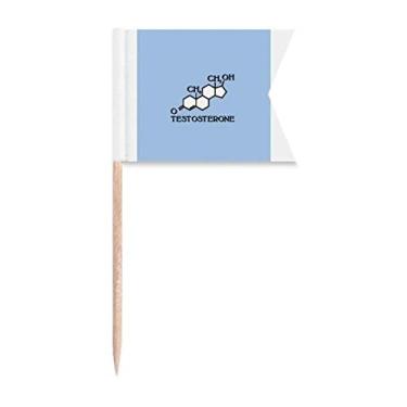 Imagem de Finishing Chemical Structure Moléculas hormonais para palito de dente Marcação de rotulagem para bolo de festa Prato de queijo