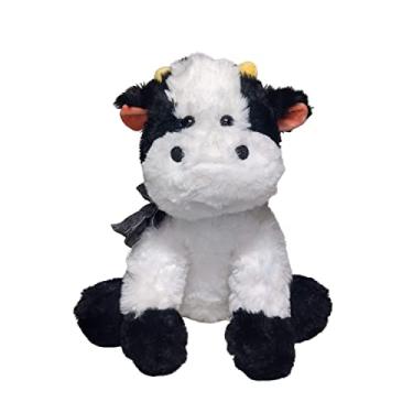 Imagem de Vaca Sentada de Pelúcia com Laço 28cm