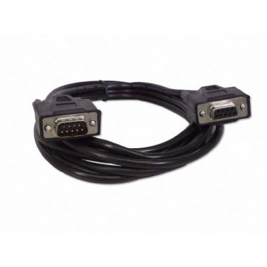 Imagem de YCS Basics – Cabo de extensão macho e fêmea DB9 9 Pin Serial / RS232, Preto, 10 Ft