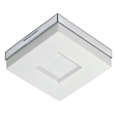 Imagem de Plafon de Sobrepor Led Quadrado Asturias de 9W Tualux - 18X18 cm Branco - 6500K - Bivolt - Luz Branca, Pequeno