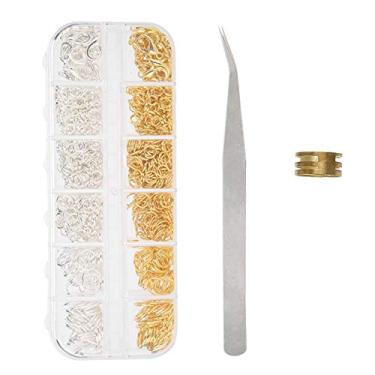 Imagem de Conjunto de acessórios para joias "Faça você mesmo", 1 caixa de anéis de salto de liga de zinco com fecho lagosta, kit de acessórios para fazer o colar perfeito, pulseira (02#)