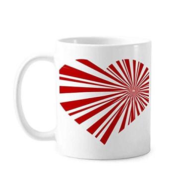 Imagem de Caneca vermelha do dia dos namorados coração flor cerâmica café porcelana louça