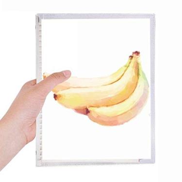 Imagem de Caderno com estampa de ilustração em aquarela Banana Fruit Diário de folhas soltas recarregável
