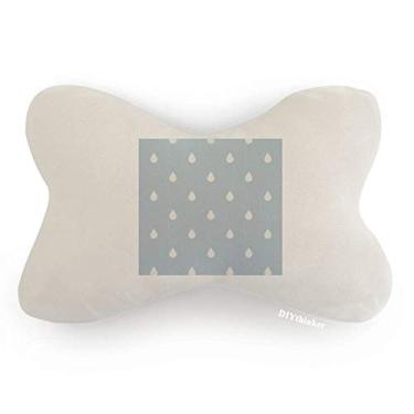 Imagem de DIYthinker Almofada para decoração de pescoço para carro com estampa de nuvem e pingos de chuva