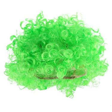 Imagem de TOYANDONA Peruca de palhaço com cabeça explosiva, penteados fofos para fantasias de Halloween, acessórios de festa para cosplay (verde)