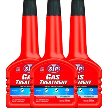 Imagem de Kit 3 Aditivo Stp Gas Treatment - Trata Injeção Carro A Gasolina Otimiza A Combustação